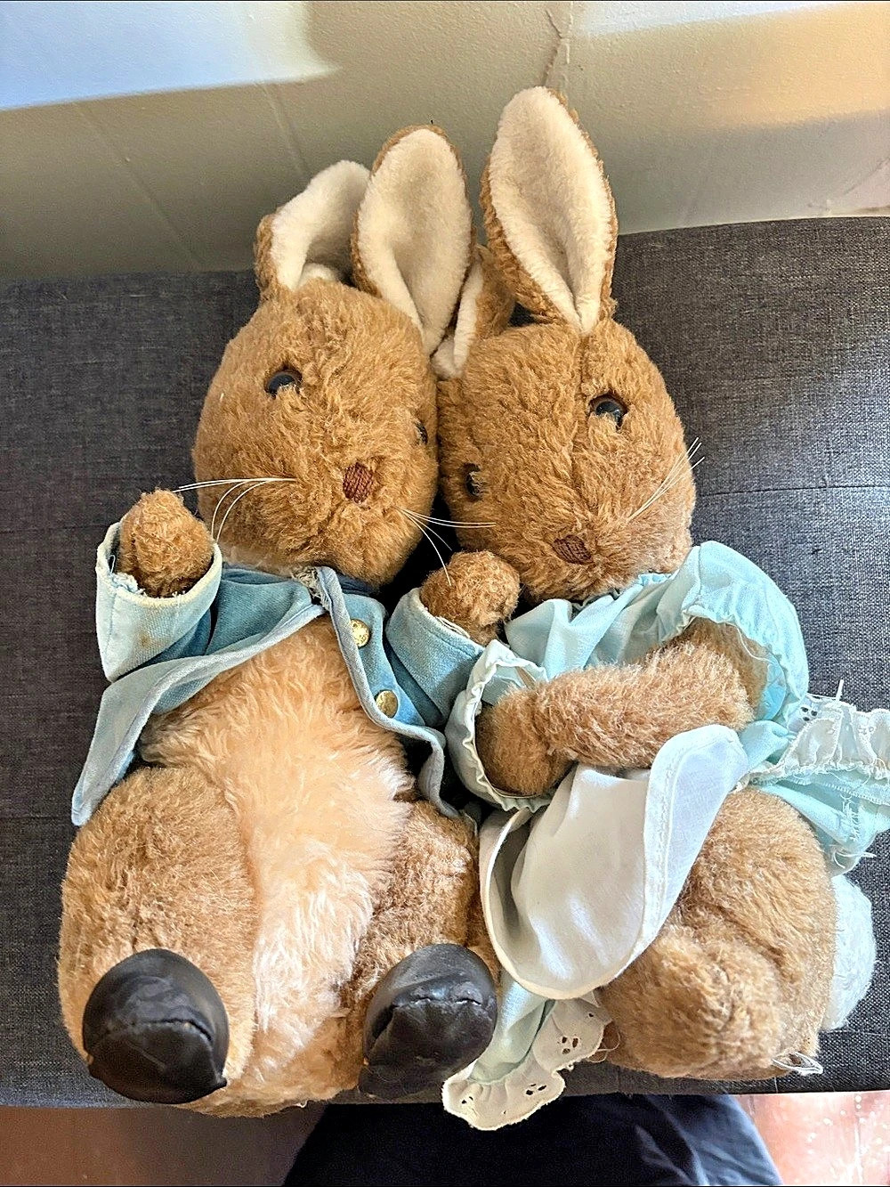 Vintage Eden Beatrix Potter Peter Rabbit and Flopsy Bunny Plush Pair & Flopsy Bu